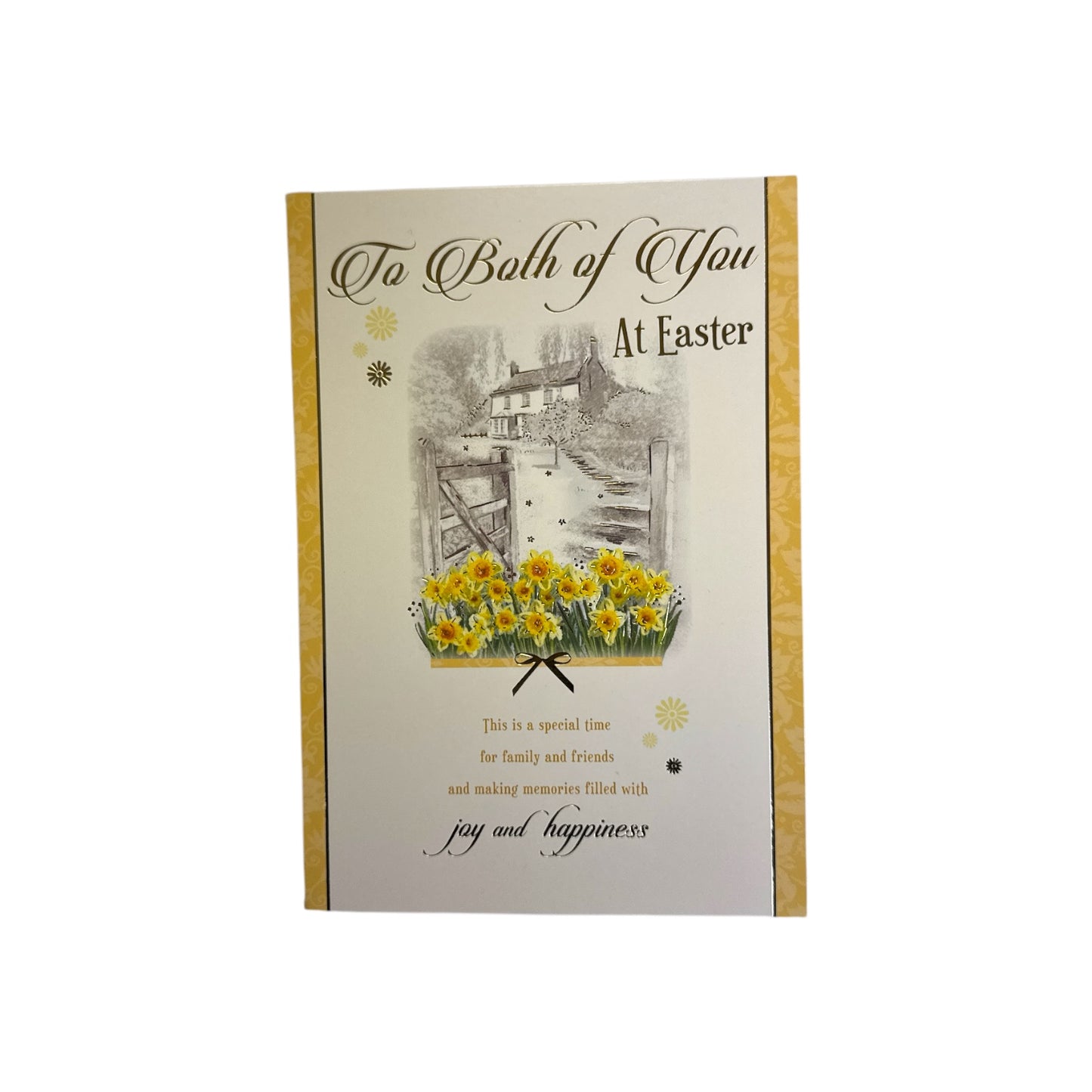 To Both Of You Wonderful Time Yellow Flower Design Easter Card