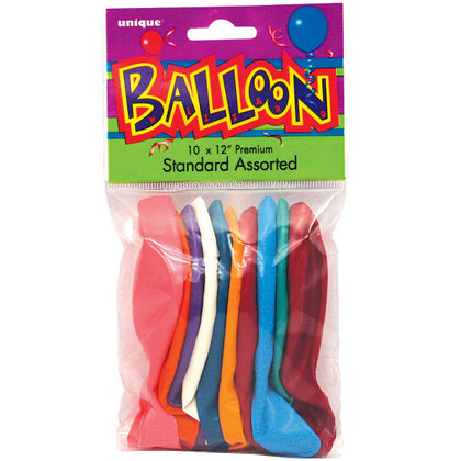 Pack of 10 Assorted Primary Coloured 12