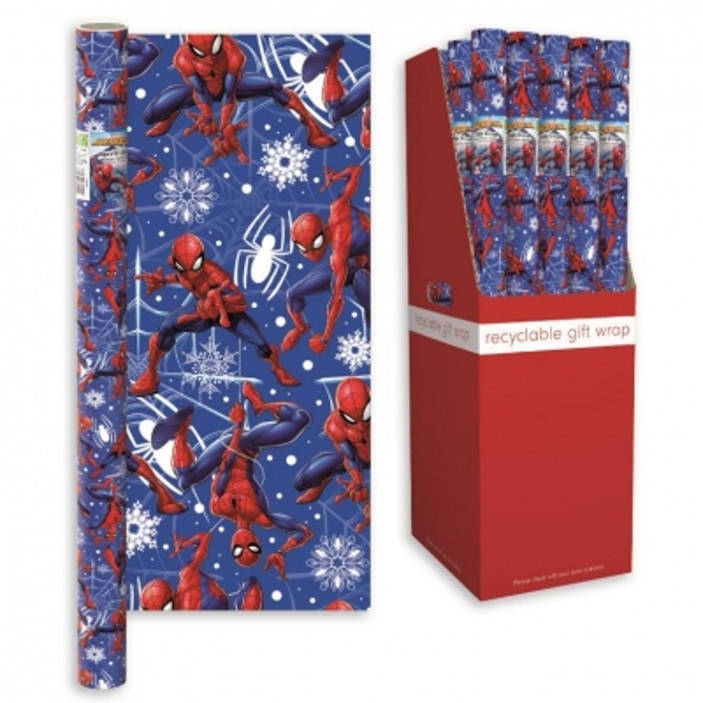 Single 2m x 69cm Marvel Spiderman Christmas Gift Roll wrap