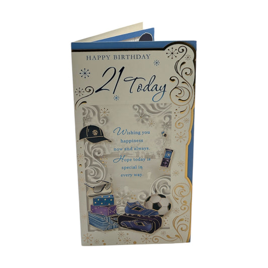 Age 21 Male Accessories Traditional Opacity Birthday Card