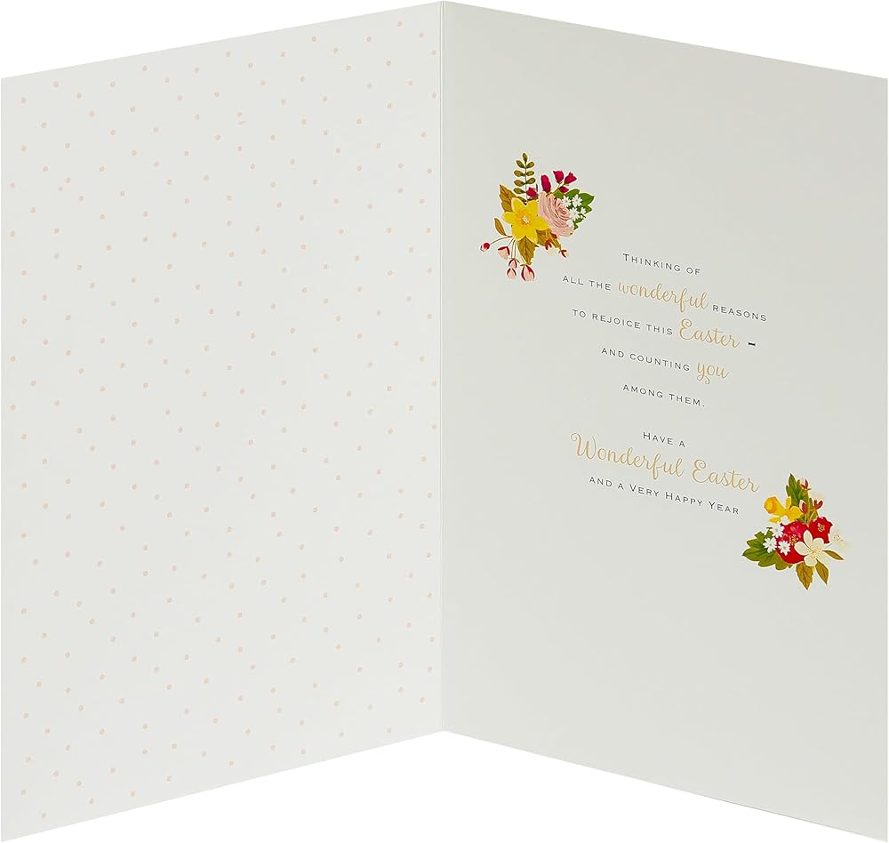 Flowers Design Just For You Easter Card