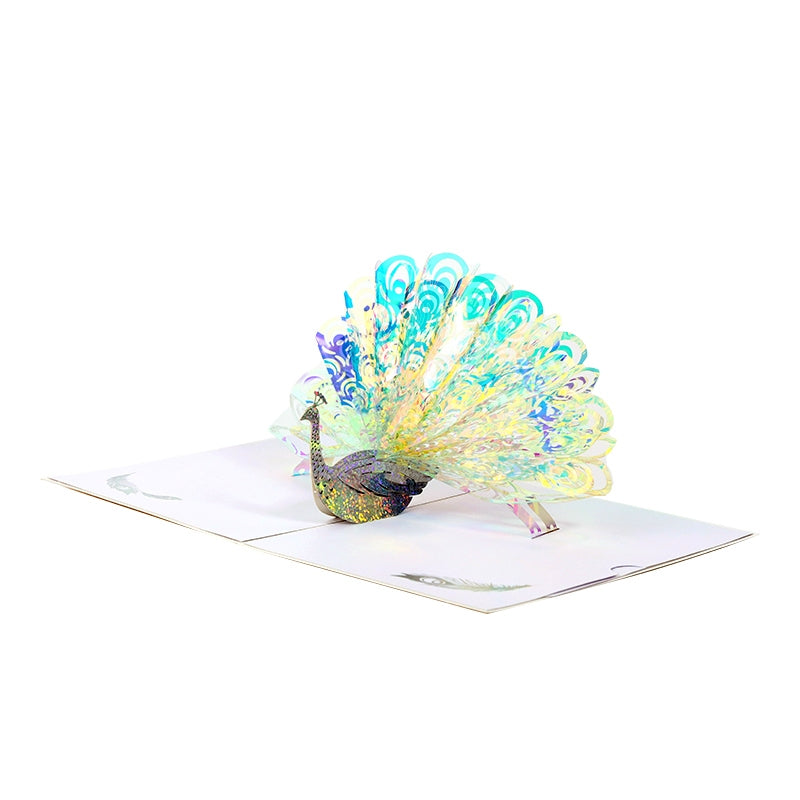 Peacock Majesty 3D Pop Up Greeting Card