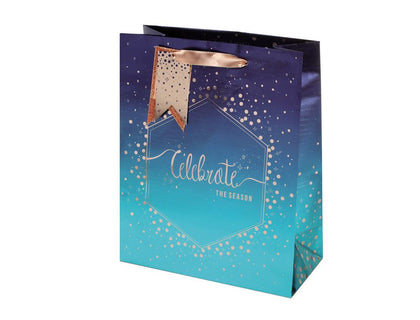 Pack of 6 Seasonal Celebration Design Medium Christmas Gift Bags