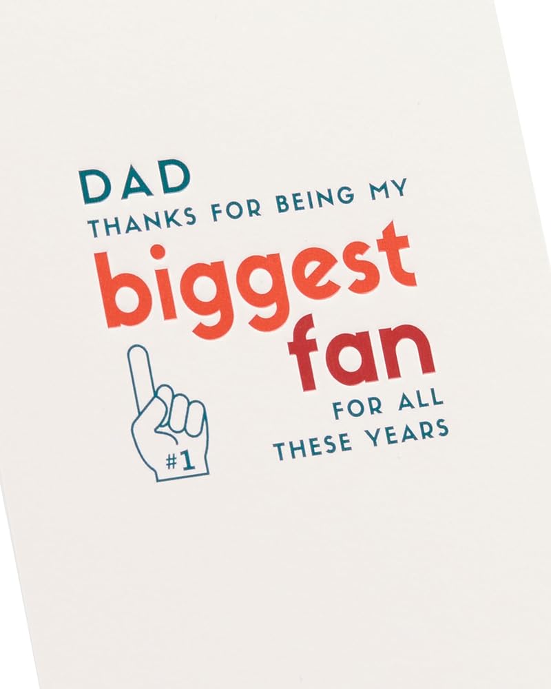 Biggest Fan Design Dad Birthday Card