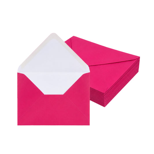 Pack of 50 Vivid Shock Pink 114x162mm Gummed Envelopes