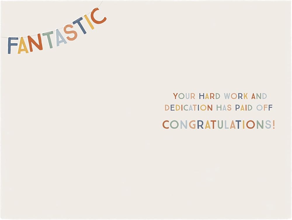 Bunting Lettering Design Congratulations Card