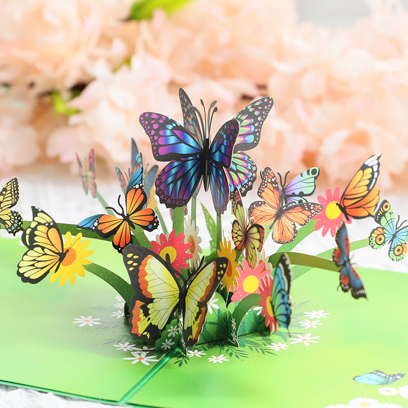 Butterfly Meadow 3D Pop Up Greeting Card - Birthday Mother's Day