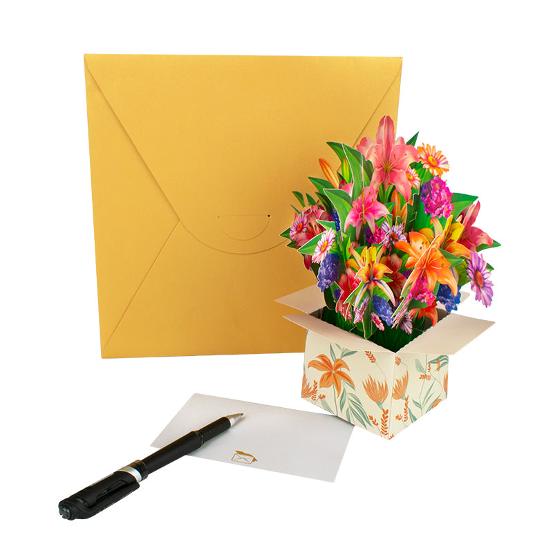 Bloom Box Lily Meadow 3D Pop Up Greeting Card