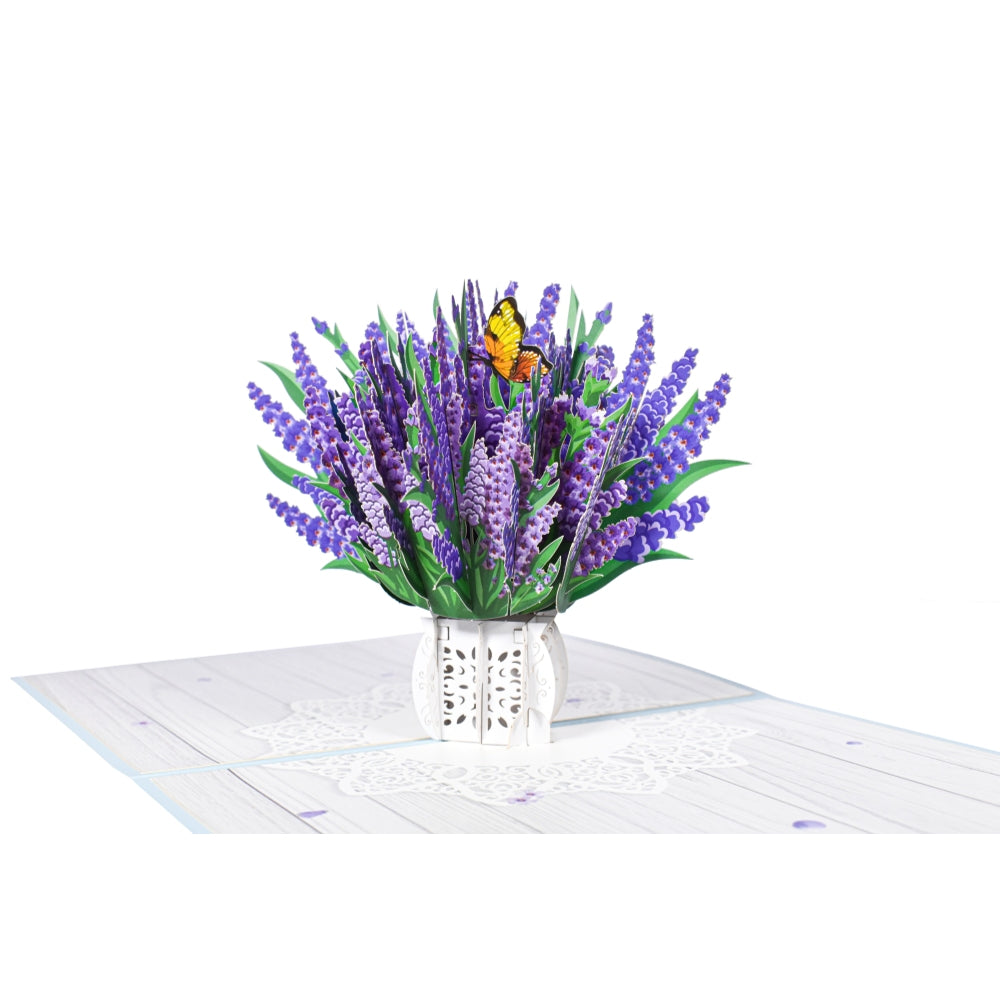 Purple Whispers Lavender Bouquet Greeting Card - Mother's Day Thank You Birthday