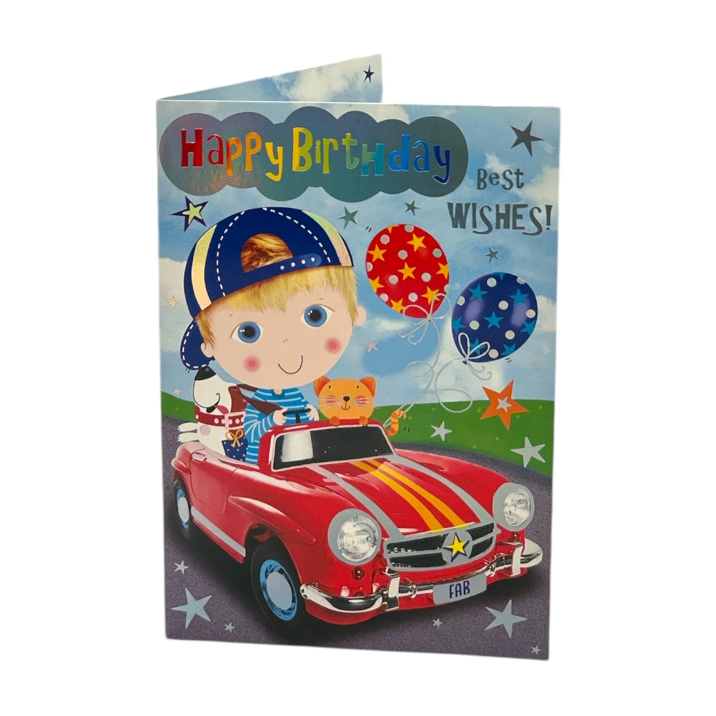 Trendy Pops Best Wishes Open Male Juvenile Birthday Card