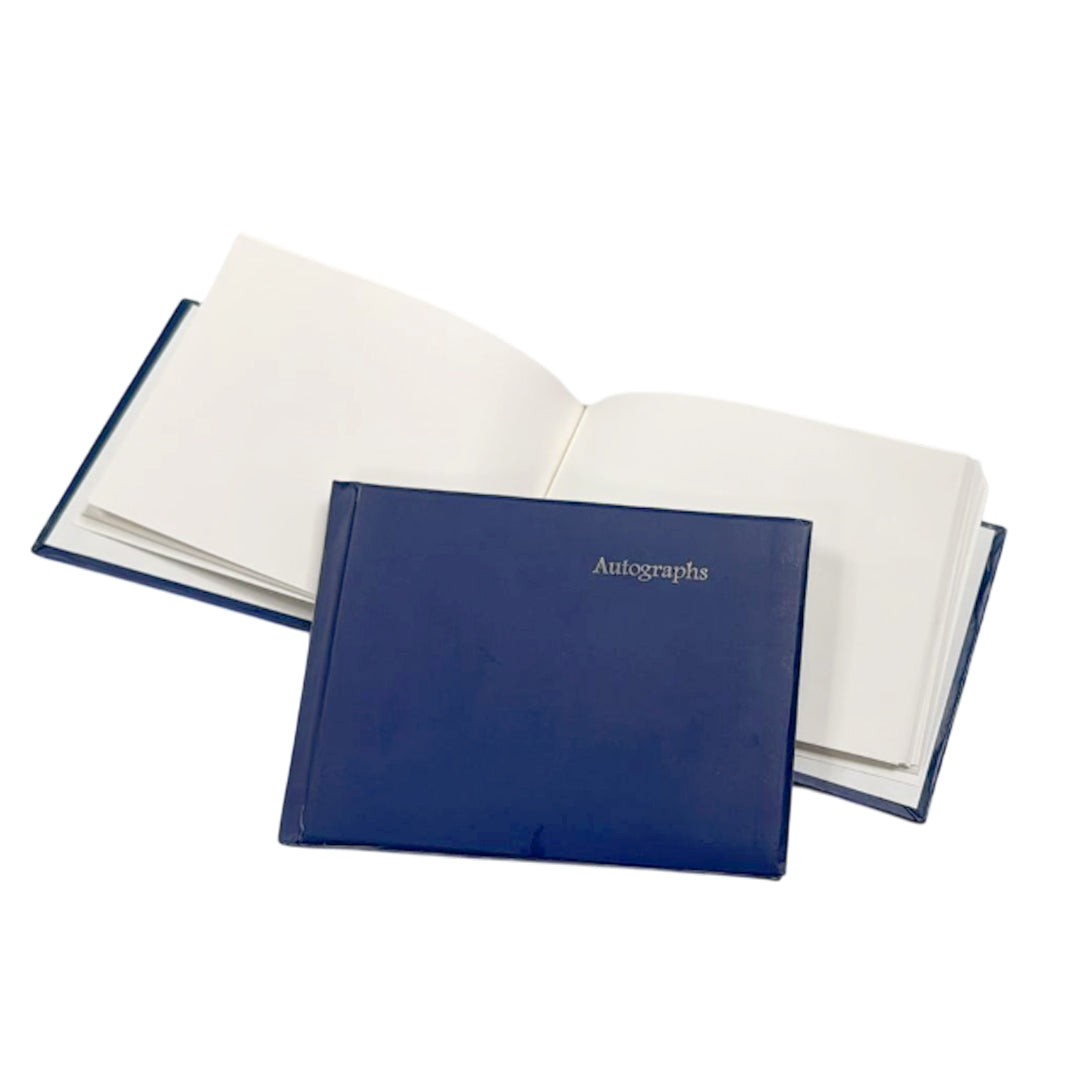 Pack of 24 Navy Blue 100 Pages Autograph Books – School Leavers Signature, End of Term Memory Book