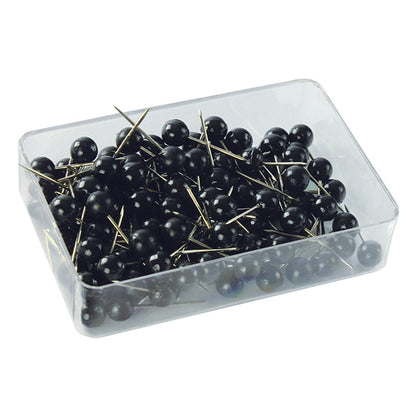 Pack of 100 Black Map Pins