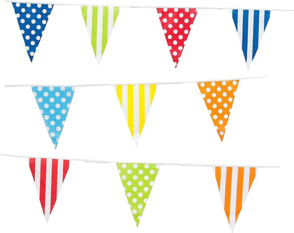 Multi Mix Bunting 10m with 20 Pennants