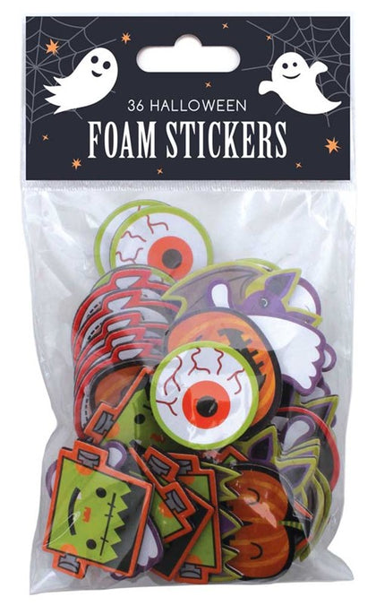 Pack of 36 Halloween Foam Stickers