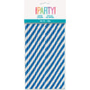 Pack of 40 Royal Blue Striped Paper Straws