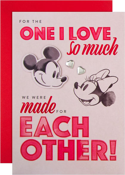 Disney's Mickey and Mouse Design One I Love  Valentine's Day Card