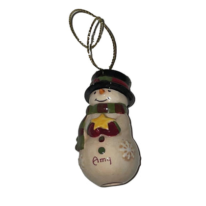 personalised Snowman - Christmas Decorations - Gift Ornament - Amy