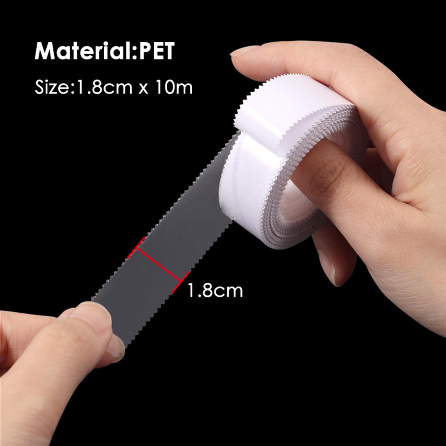 Pack of 2 Strong Sticky Transparent PET Double Sided Tape 1.8cm x 10m