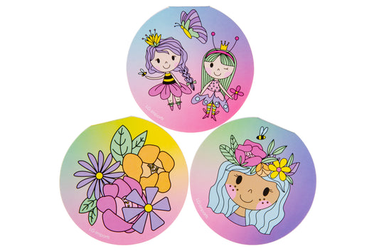 Pack of 12 Round Princess Design Notebook 8cm