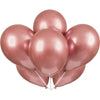 Pack of 6 Rose Gold Platinum 11" Latex Balloons