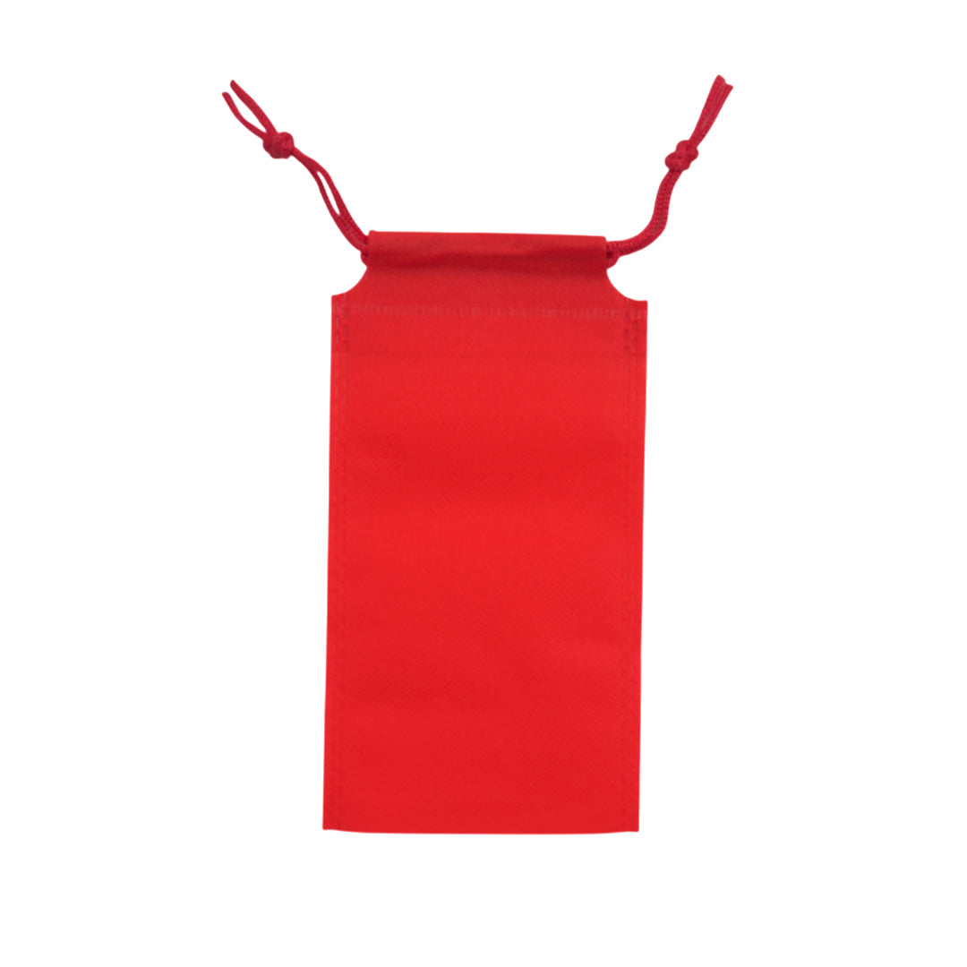 Pack of 100 Red Coloured 43x34cm Non-Woven Drawstring Bags