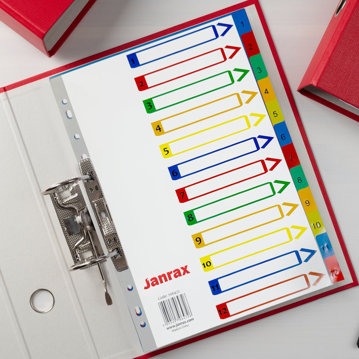 A4 10 Part Polypropylene Dividers with Reinforced Index Cover