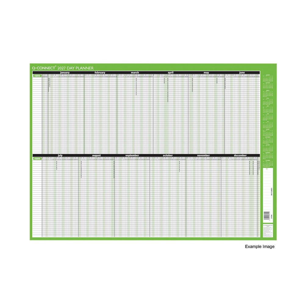 Janrax 2027 Staff/Project 7 Days Planner Mounted - 855 x 610mm