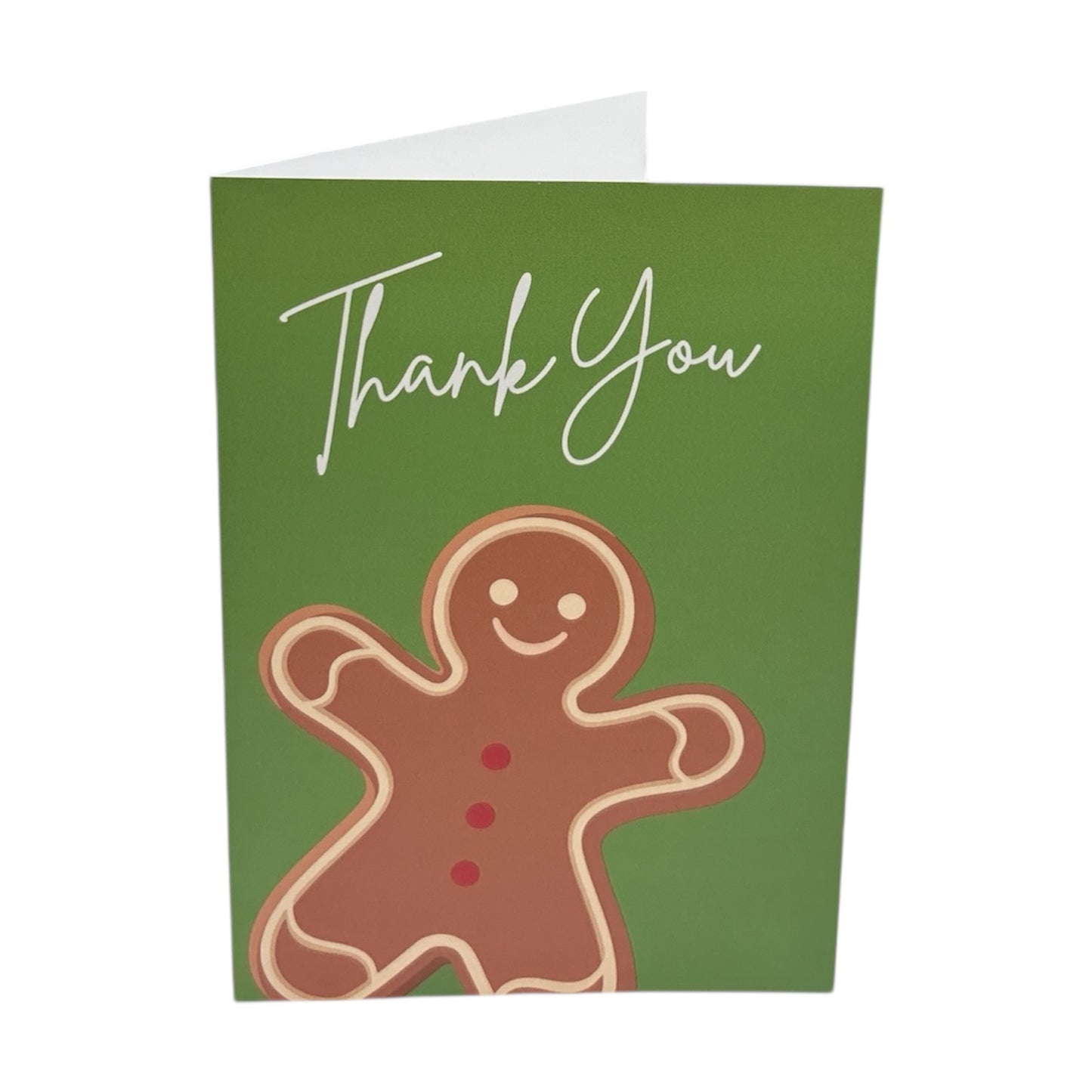 Pack of 20 Gingerbread Man Small Blank Thank You Christmas Cards with Envelopes