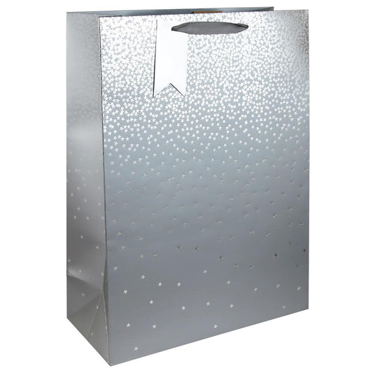 Pack of 6 Silver Ombre Extra Large Christmas Gift Bags