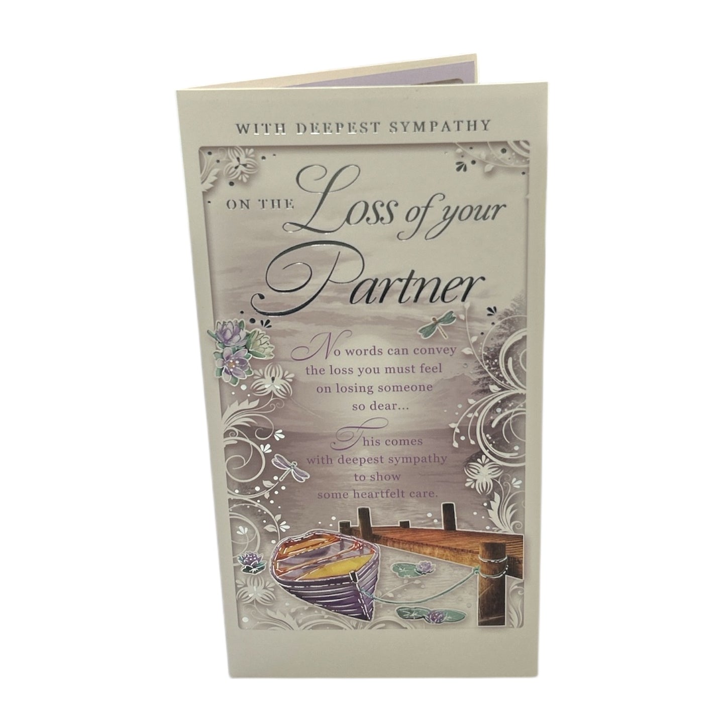 Loss of Partner Dockside Design Sympathy Opacity Card