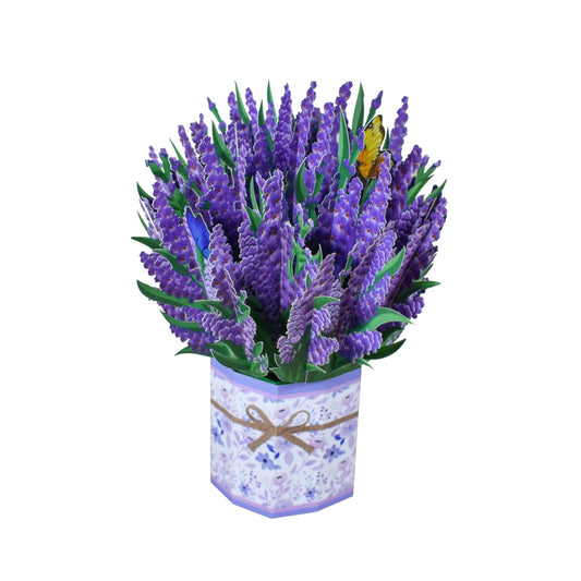 Purple Charm Bouquet 3D Pop-Up Greeting Card - Mother's Day Thank You Birthday