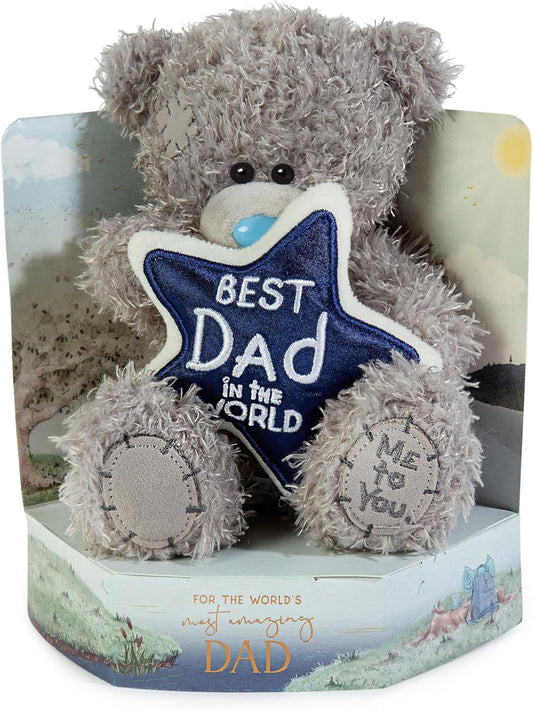 Me to You 'Best Dad In The World' Bear On A Gift Plinth For Father's Day Birthday Official Collection