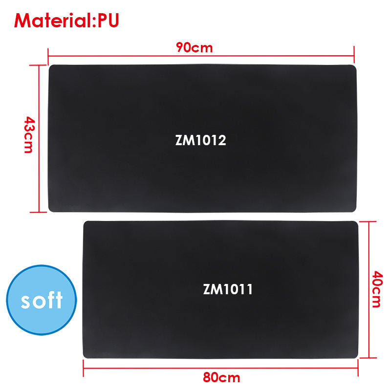 Office Desk Black Writing Mat 90 x 43cm 