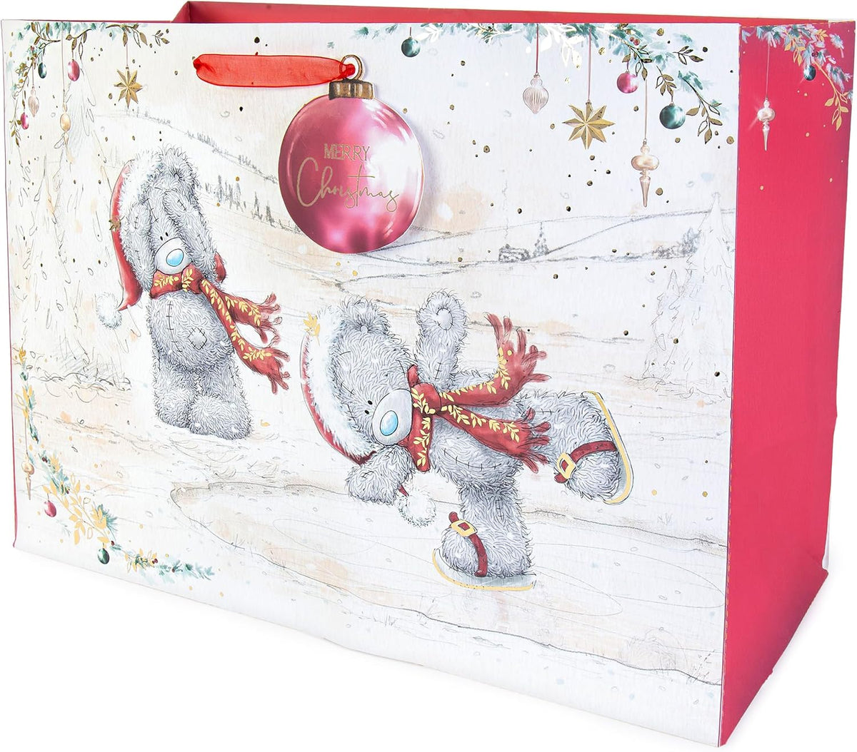 Me To You Bear Ice Skating Christmas Extra Large Jumbo Size Gift Bag