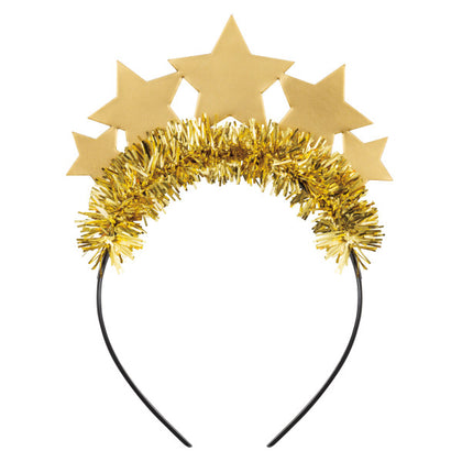 Modern Christmas Gold Foil Star Headbands