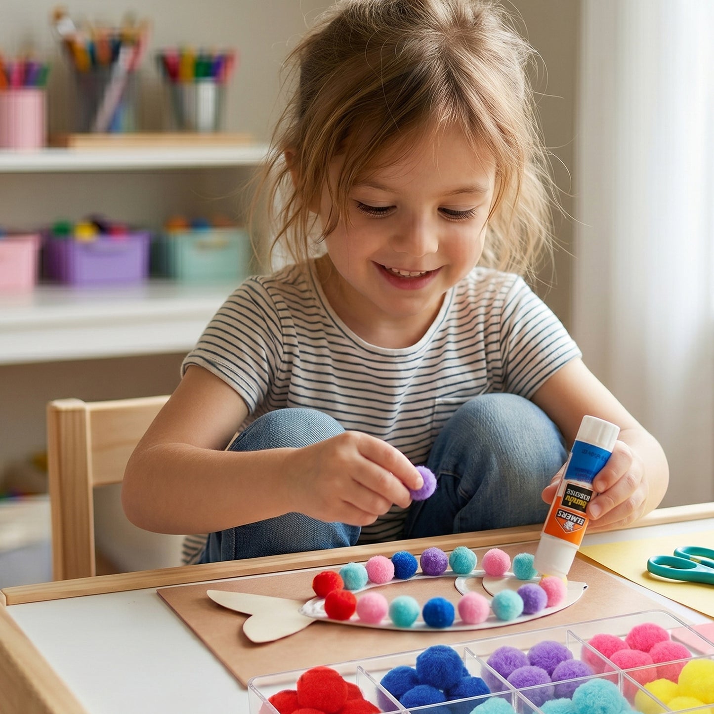 Pack of 500 Deep Red Pom Poms 1.5cm – Soft Fluffy Craft Balls