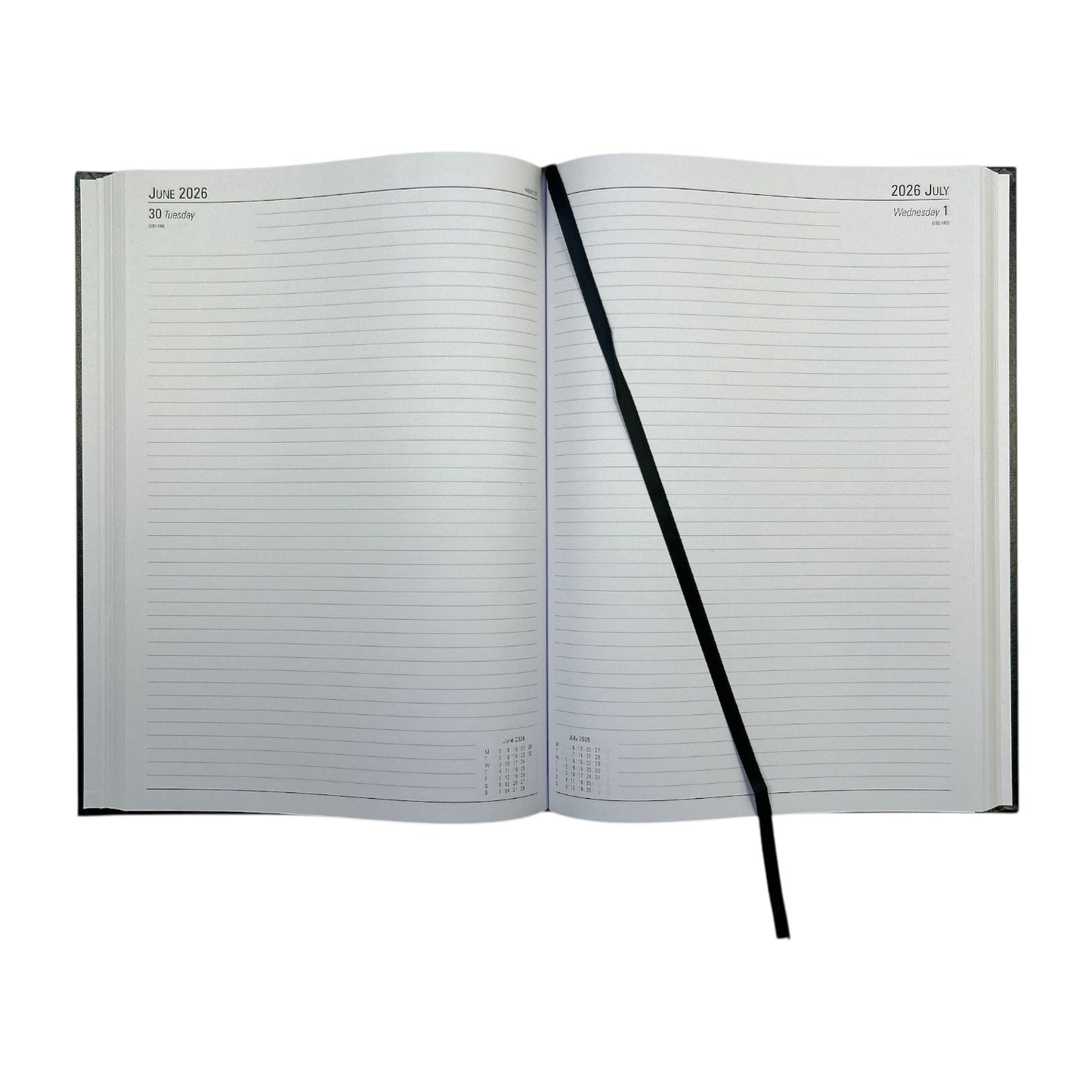 Janrax 2026 A4 Day Per Page Black Desk Diary