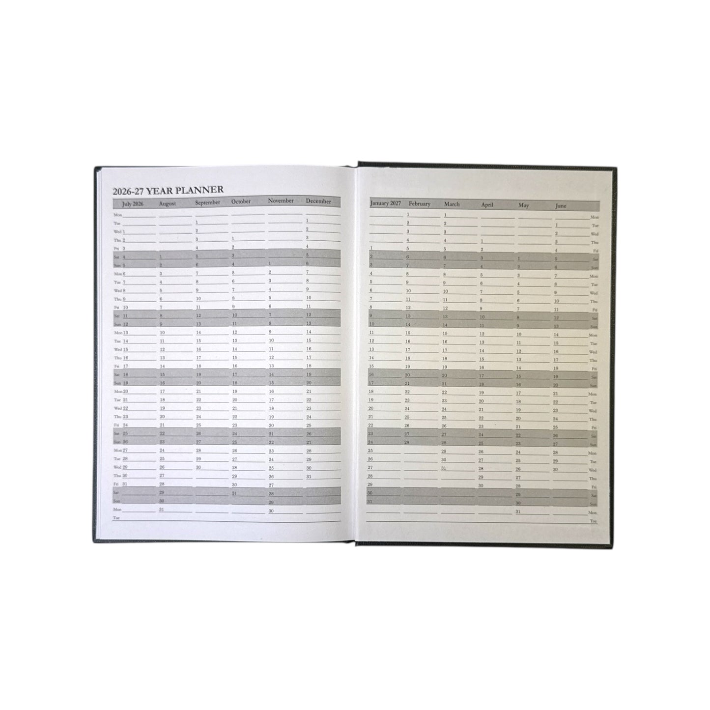 Janrax 2025-2026 A5 Week to View Burgundy Academic Diary