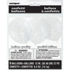 Pack of 6 Clear Latex Balloons with White Confetti 12"