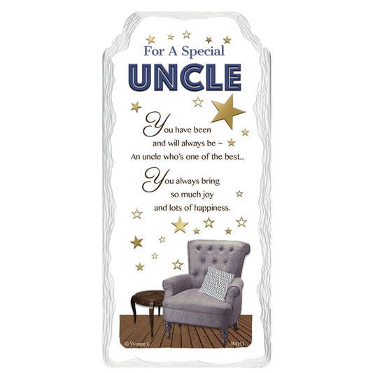 For a Special Uncle Sentimental Handcrafted Ceramic Plaque