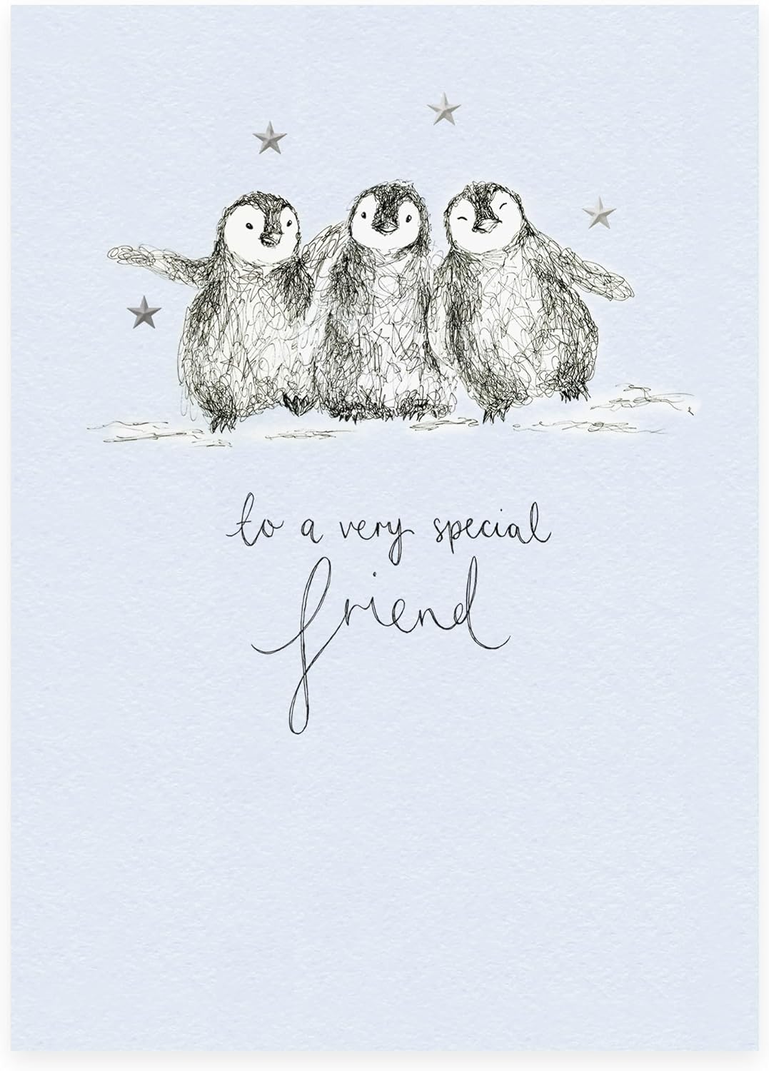 Penguins Design Special Friend Christmas Card
