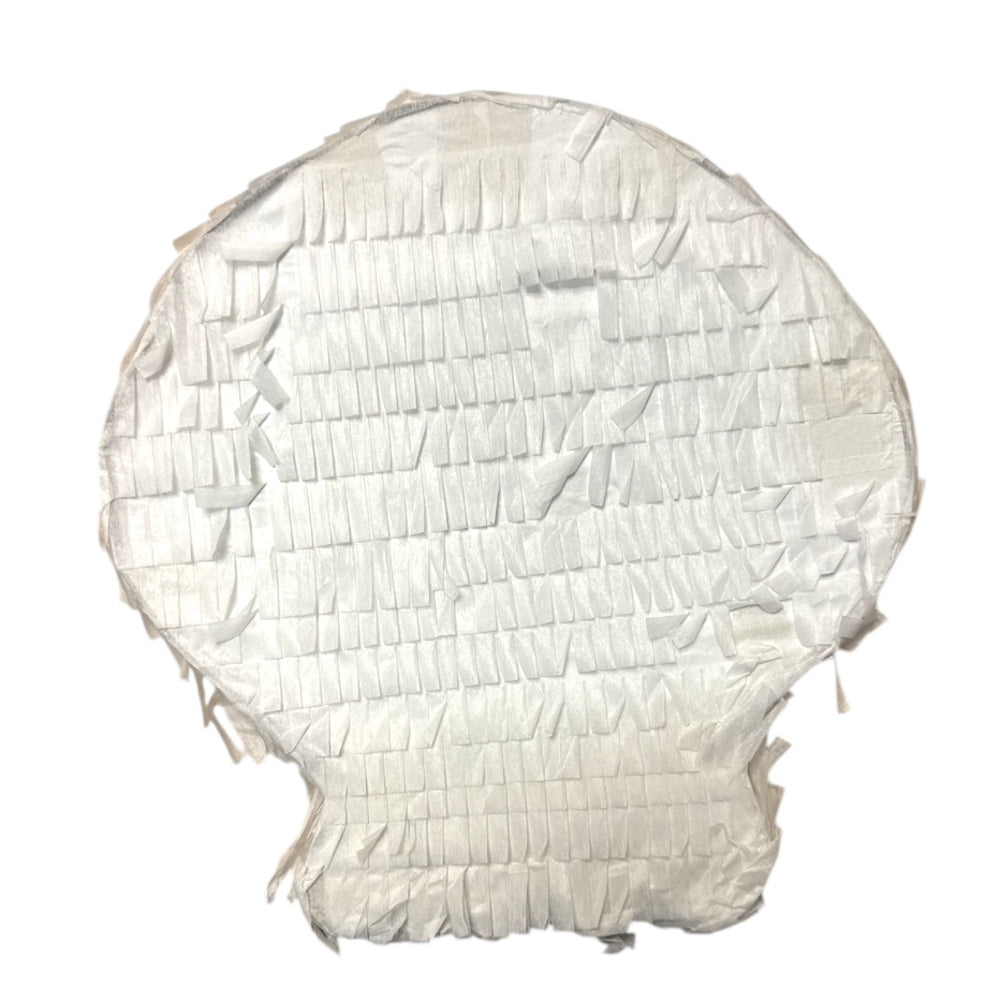 White Skull Shaped Pinata With Face Stickers