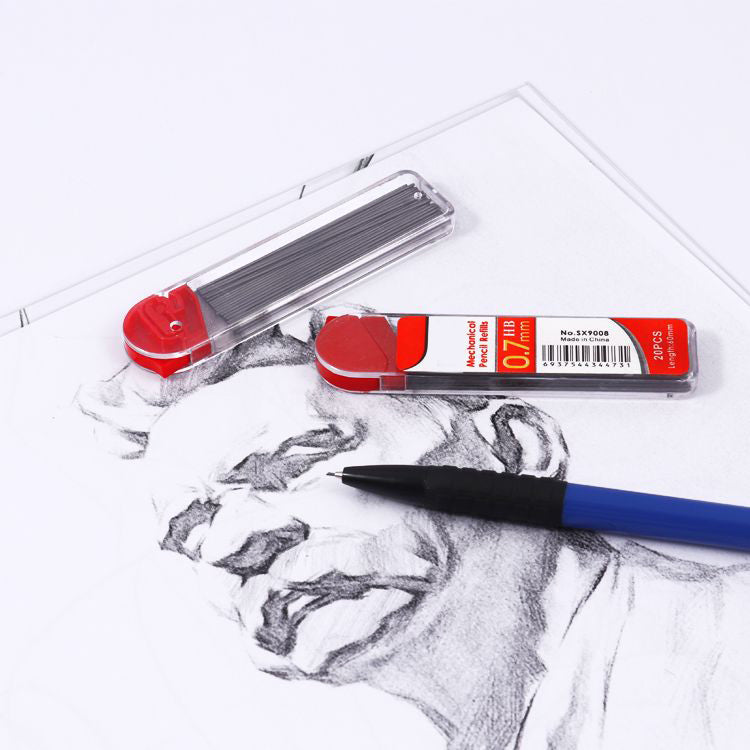 4 Sets of 0.7mm Pen-Style Mechanical Pencil and HB Lead Refills – Smooth Writing, Anti-Slip Grip