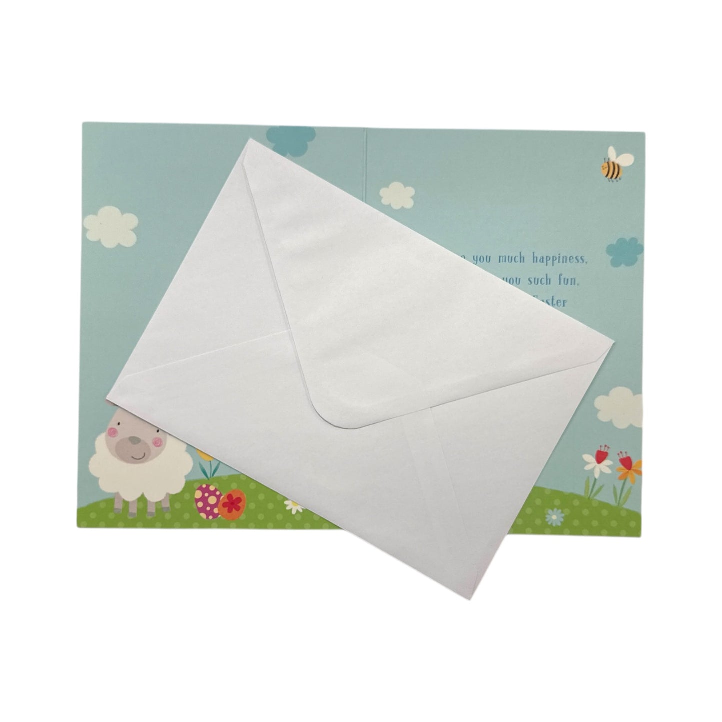 To Special Grandchildren Cute Lamb With Bees Design Easter Card