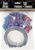 Pack of 12 Assorted New Years Glitter Tiaras