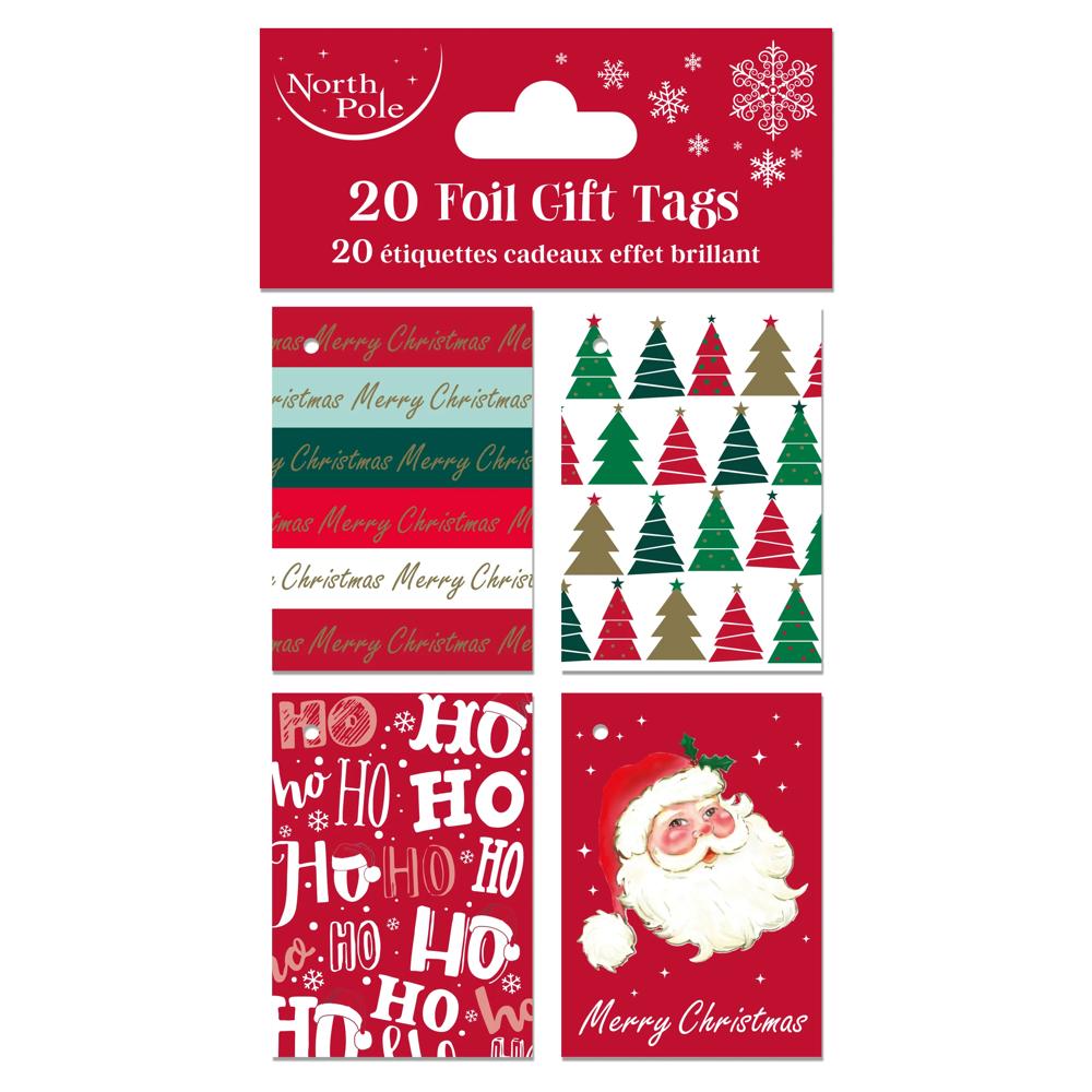 Pack of 20 Contemp Christmas Gift Tags