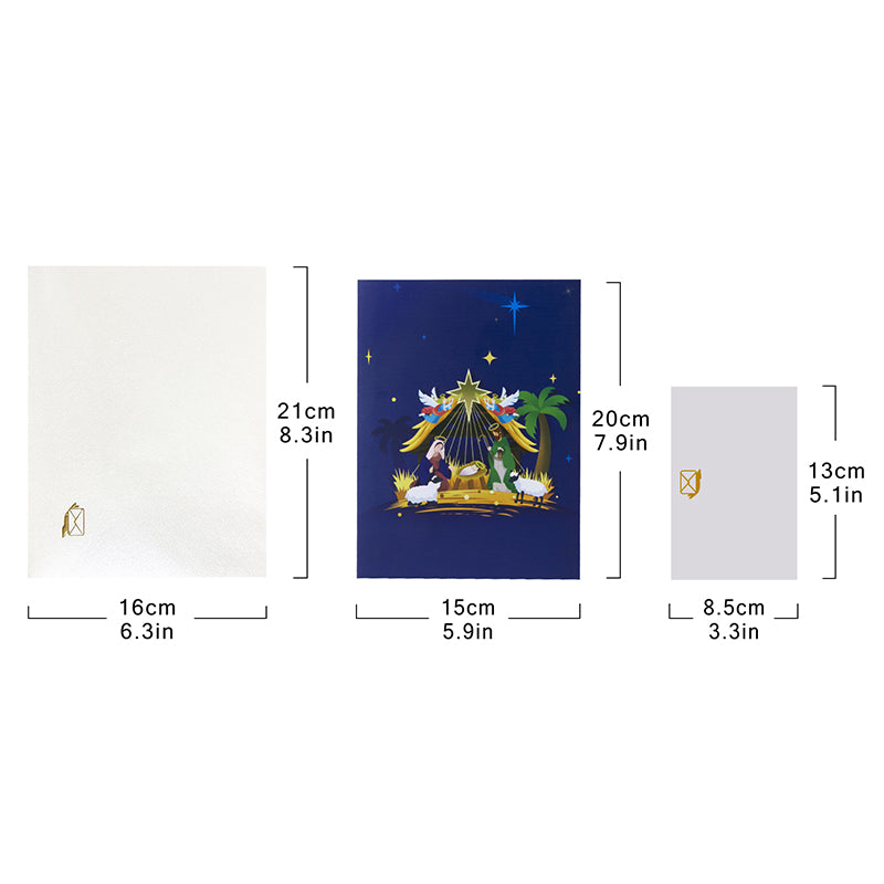 The Night of Jesus Nativity 3D Pop Up Christmas Card