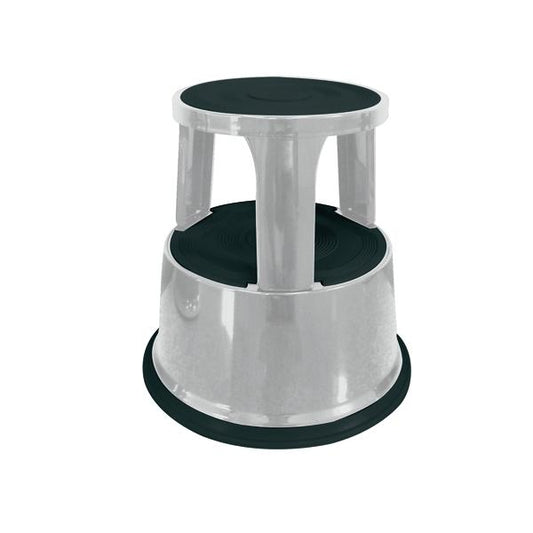 Q-Connect Light Grey Metal Step Stool