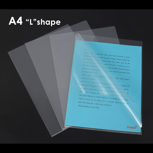 Pack of 12 A4 Open Top and Side L Folders Sleeves
