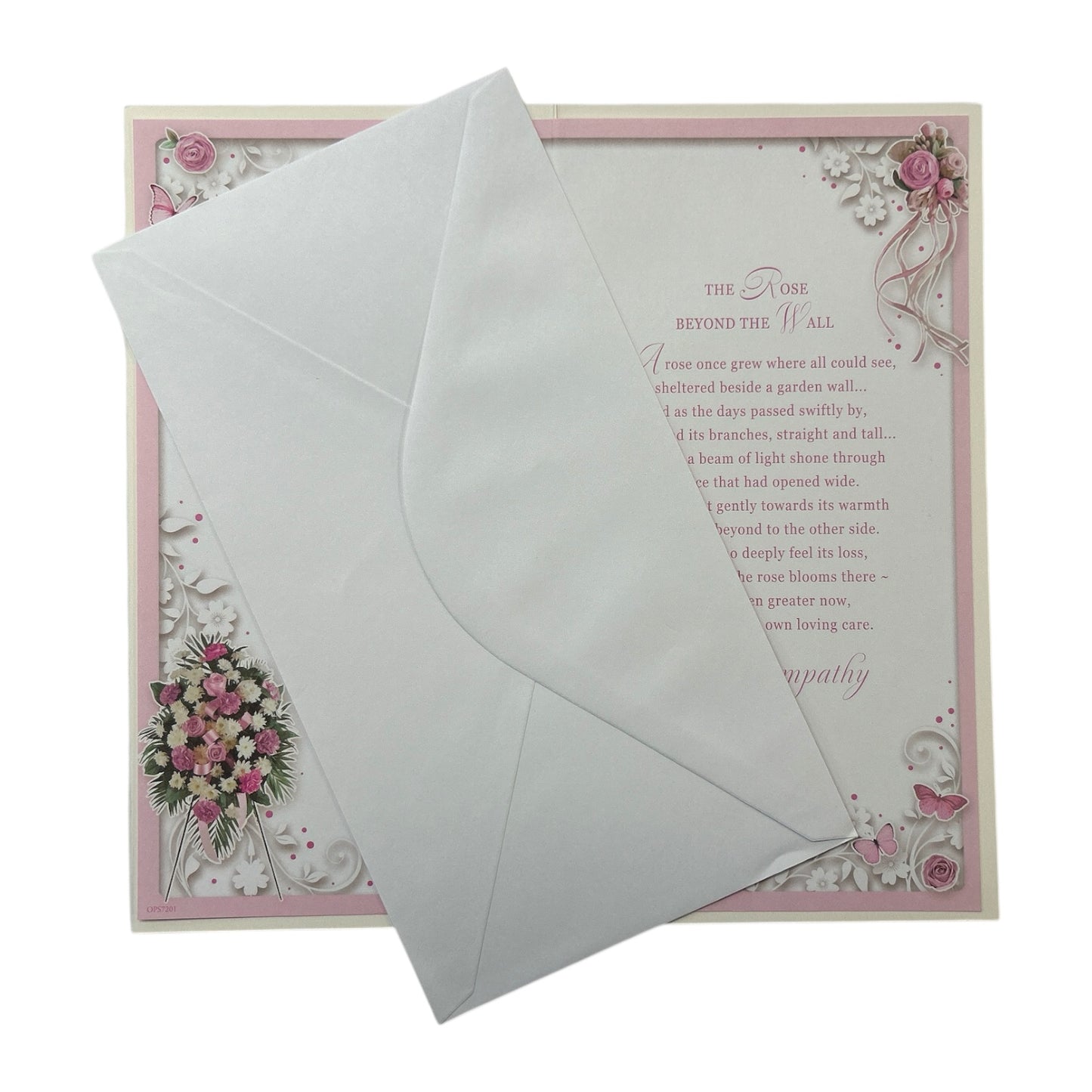 Loss of Grandma Floral Design Sympathy Opacity Card